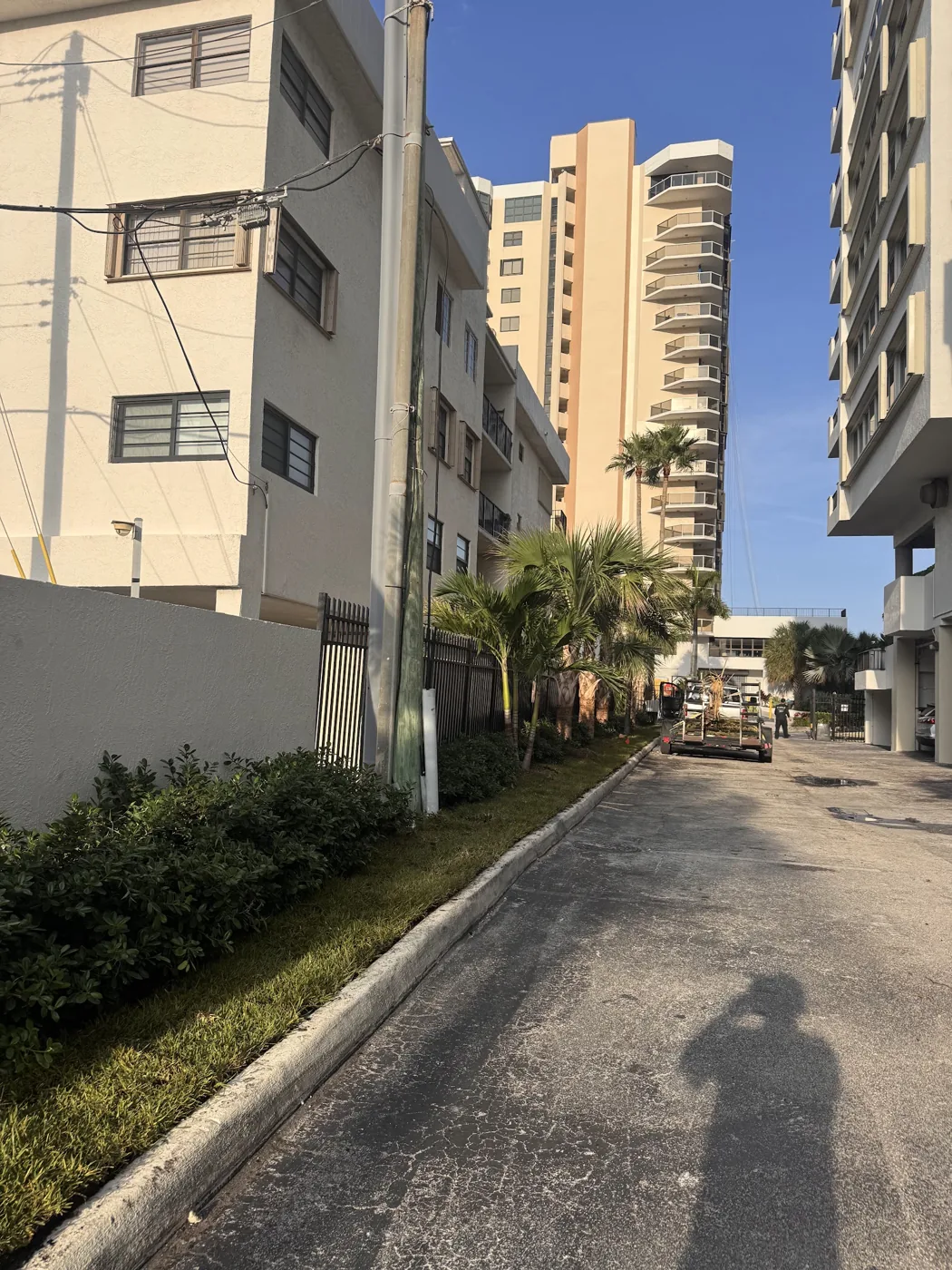 Well-kept landscaping along a South Florida condominium property